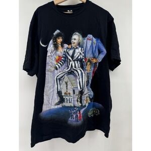 Beetlejuice Shirt Mens XXL 2024 Shoe Palace Tim Burton Horror AOP Winona Ryder